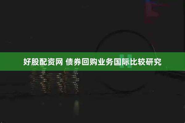 好股配资网 债券回购业务国际比较研究